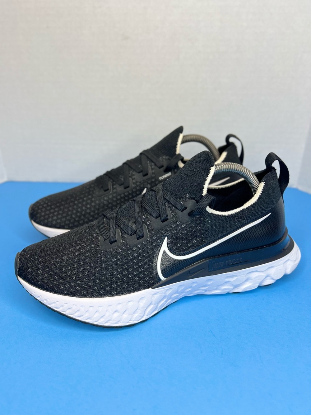 Nike React Infinity Run Flyknit Black/White Women's 9.5 CD4372-002 Superb Clean!